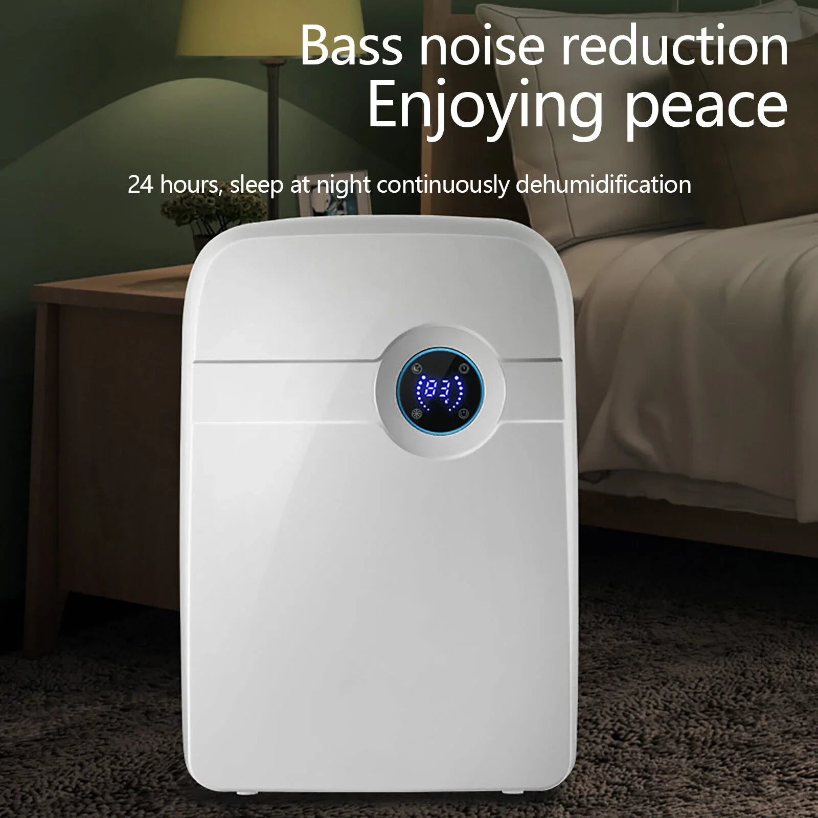 Stylish ZhdnBhnos Portable MIni Compact Dehumidifier Moisture Dryer w/ Drain Hose 2.5L Water Tank for Bedroom Caravan RV Garage