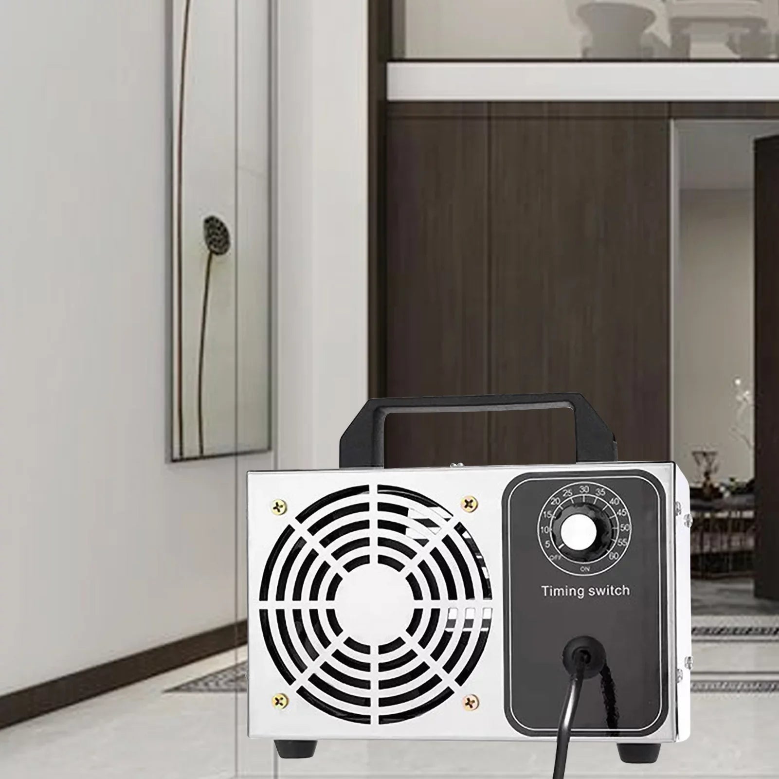 Stylish 28g/h Ozone Generator Machine - O3 Air Deodorizer for Home, Kitchen, Office, and Car Use