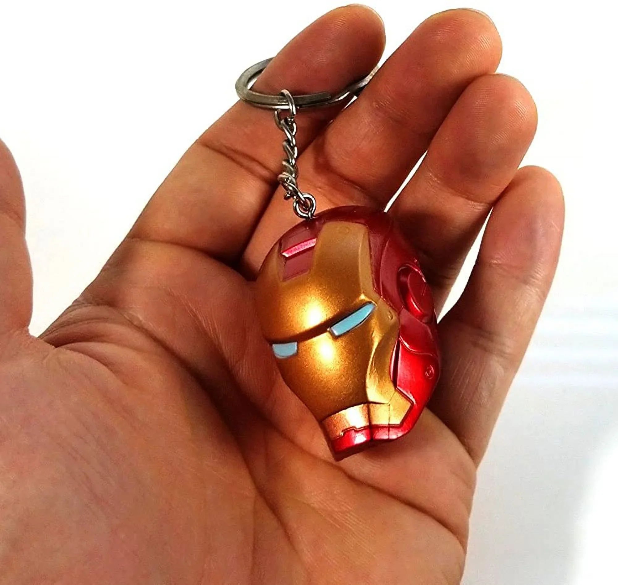 GFDay Superhero Iron Man Helmet Style Figure Keychain Key Ring - Exclusive Design