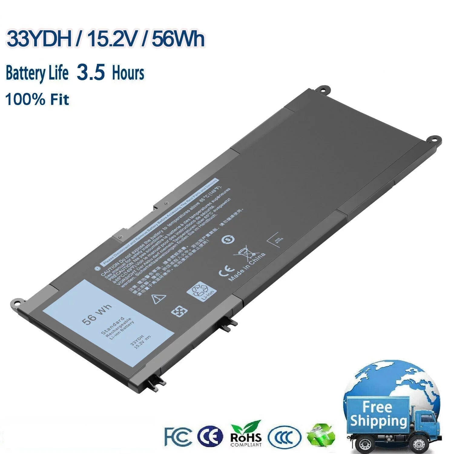 33YDH Laptop Battery For Inspiron 15 7000 17 7773 7778 7786 7779 2in1 G3 - Exclusive Design