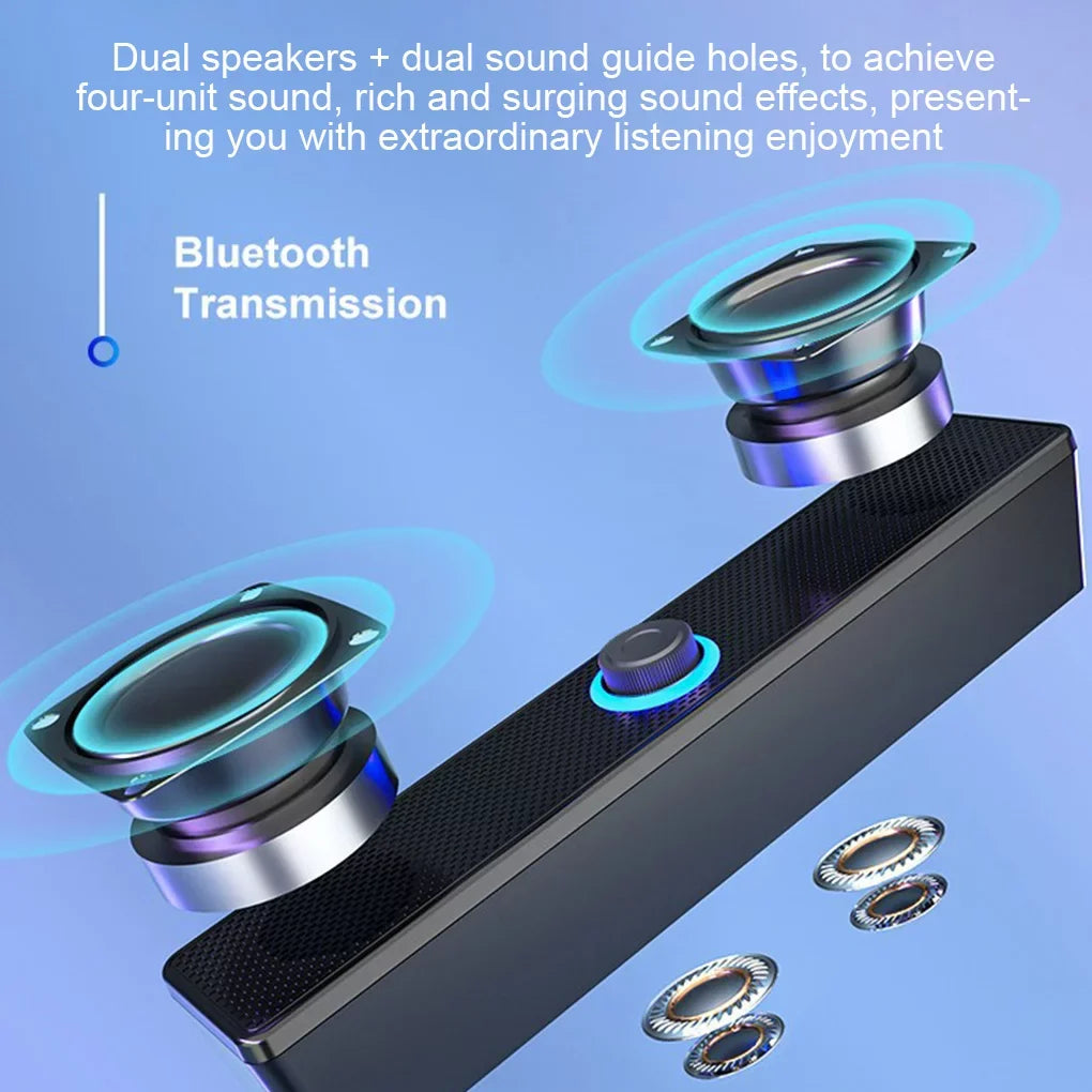Powerful Home Theater TV Sound Bar Speaker Wired Wireless Surround Soundbar For PC TV Outdoor Speakers Remote 350T - Exclusive Design