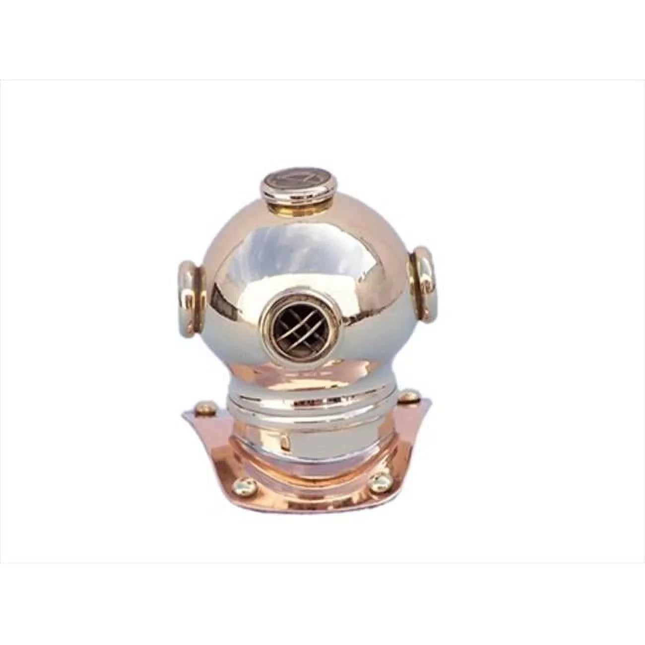 Stylish Handcrafted Model Ships Brass-Copper Diving Helmet Paper Weight 3 in. Decorative Accent