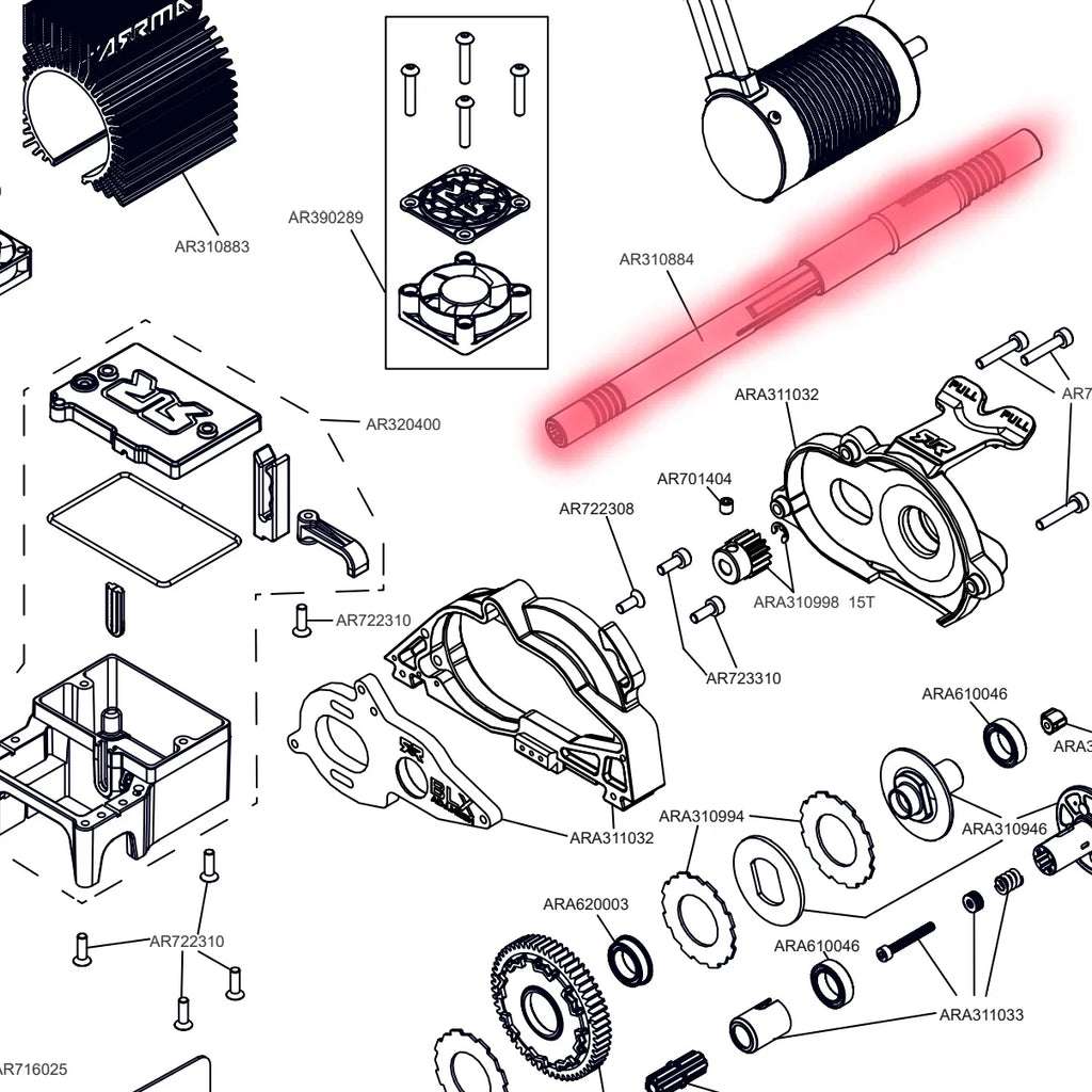 Stylish Mesimsple Granite 3S Center Drive Shaft & Body Clips for Arrma 1/10 Senton Big Rock Vorteks 3S BLX 550 Mega Driveshaft Outcast Kraton 4s 1/8 Typhon Ventta 3S Upgrades Part