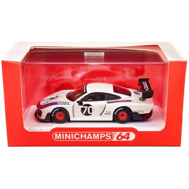 2018 Porsche 935 & 19 No.70 Martini Racing with Graphics 1 by 64 Scale Diecast Model Car, White - Exclusive Design