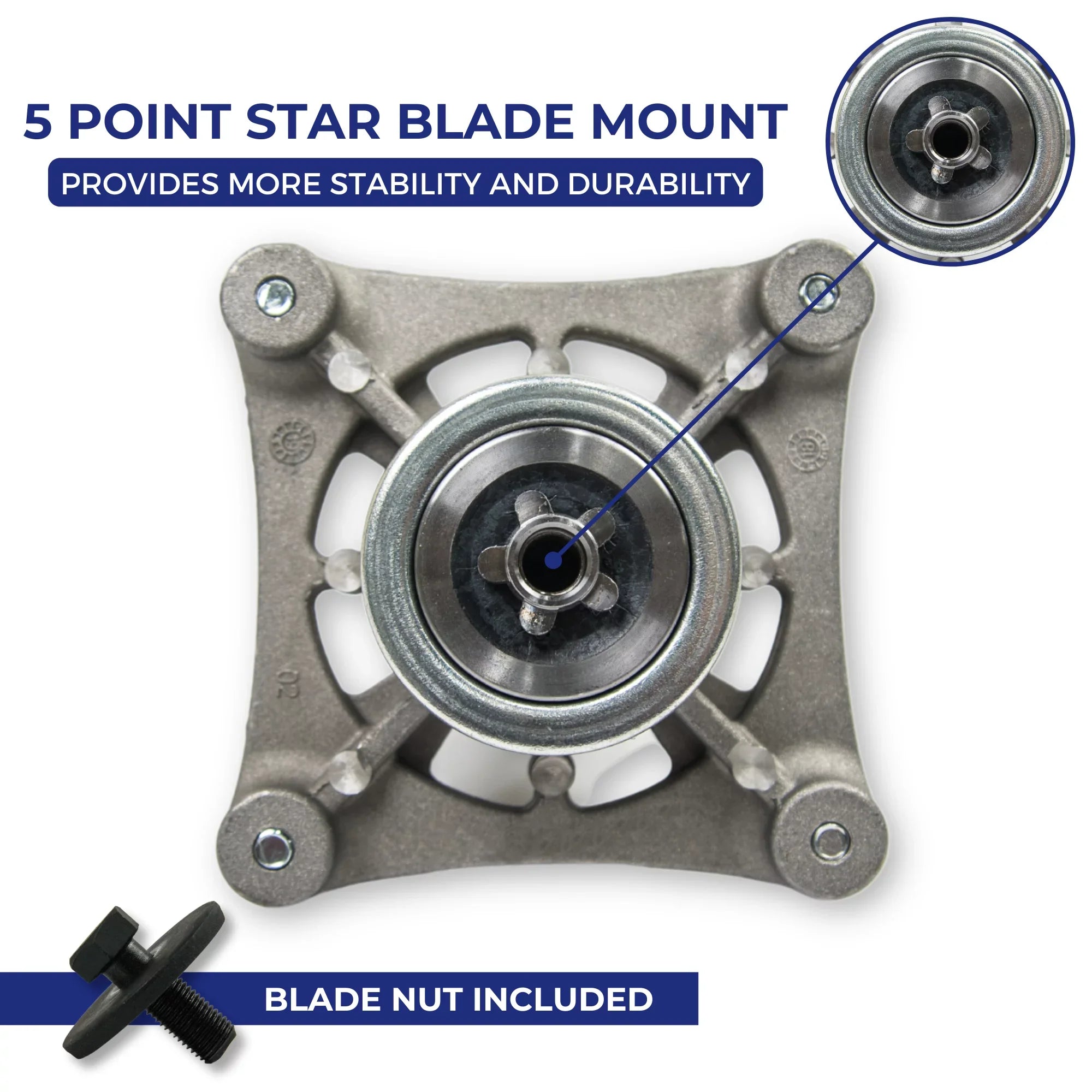 Jeremywell Spindle Assembly Replaces AYP Husqvarna 532187292 532192870 46" 48" 54" (2PCs) - Exclusive Design