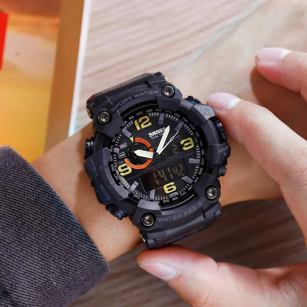 Gosasa Men's Watches Multi Function Military S-Shock Sports Watch LED Digital Waterproof Alarm Watches