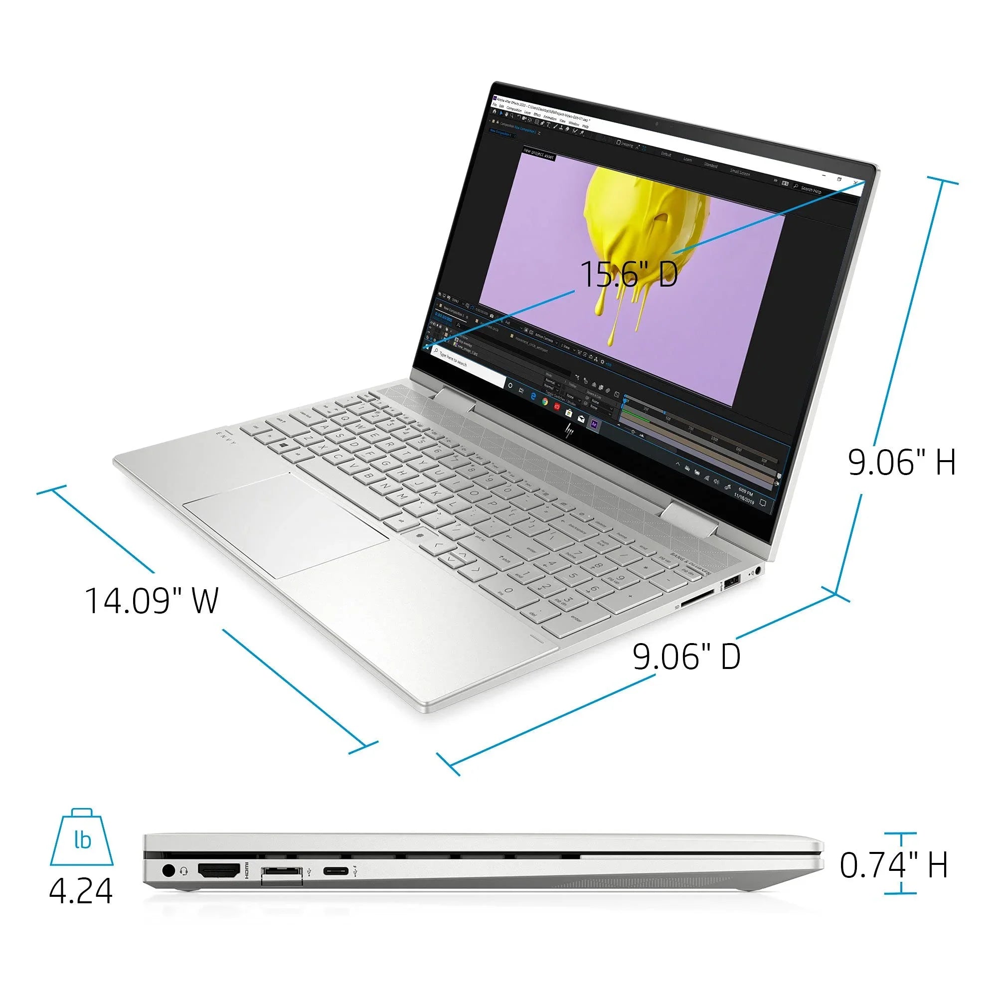 Stylish 2021 Envy 2-in-1 Laptop 15.6 inch FHD Touchscreen 11th Gen i5-1135G7 Iris Xe Graphics 16GB DDR4 1TB NVMe SSD WI-FI 6 Win 10 Home Fingerprint Backlit Keyboard w/ 32GB USB