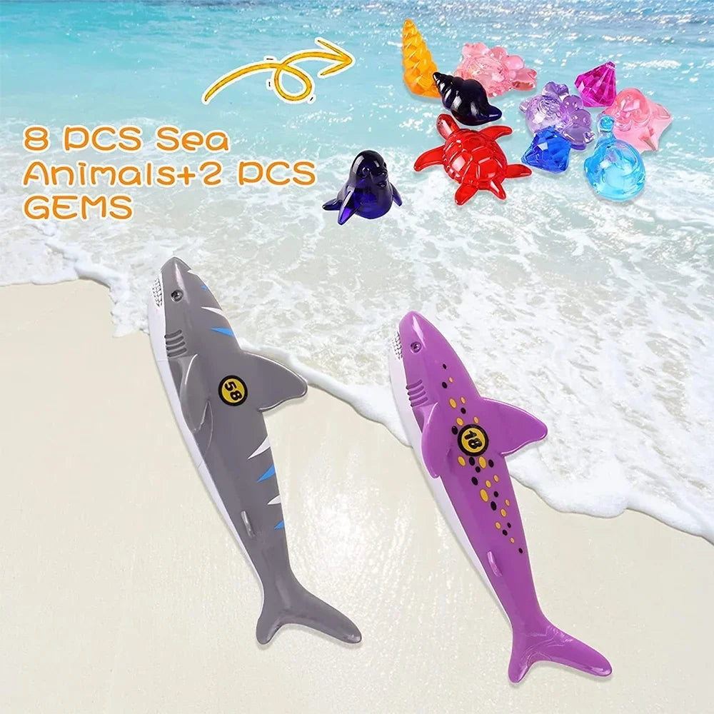 Playoza Summer Pool Diving Swimming Toys for Kids,Fun Swim Games Set, Underwater Dive Gifts with Storage Bag,20 Pack Swimming Pool Toys Swim Learning & Diving Skill Development for Boys Girls - Exclusive Design