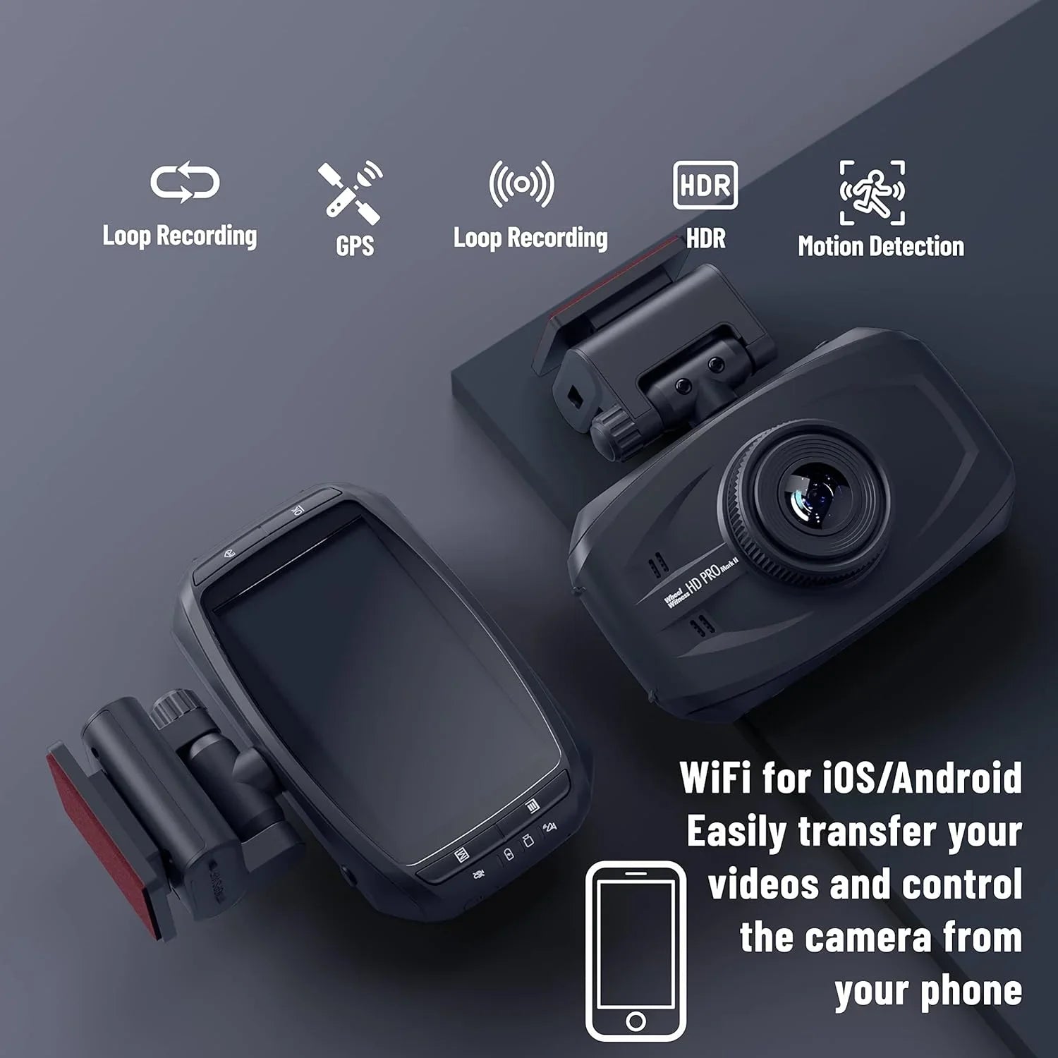 Open Box WheelWitness HD PRO Mark II Sony Starvis Dashboard Camera - BLACK - Exclusive Design