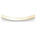 Auriga 18K Yellow Gold Polished 4 mm Solid Flat Omega Chain Necklace for Women 16"