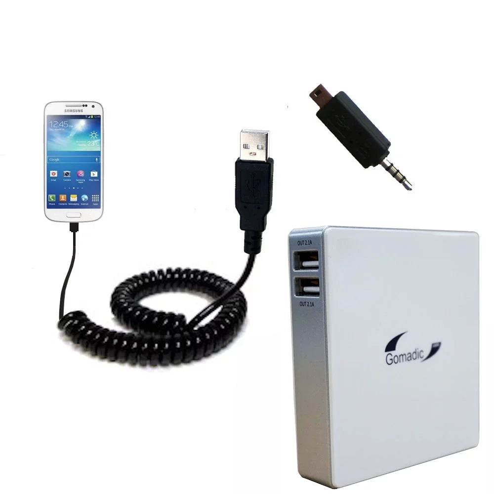 Stylish Gomadic High Capacity Rechargeable External Battery Pack suitable for the Samsung Galaxy S4 Mini - Portable Charger with TipExchange Technology