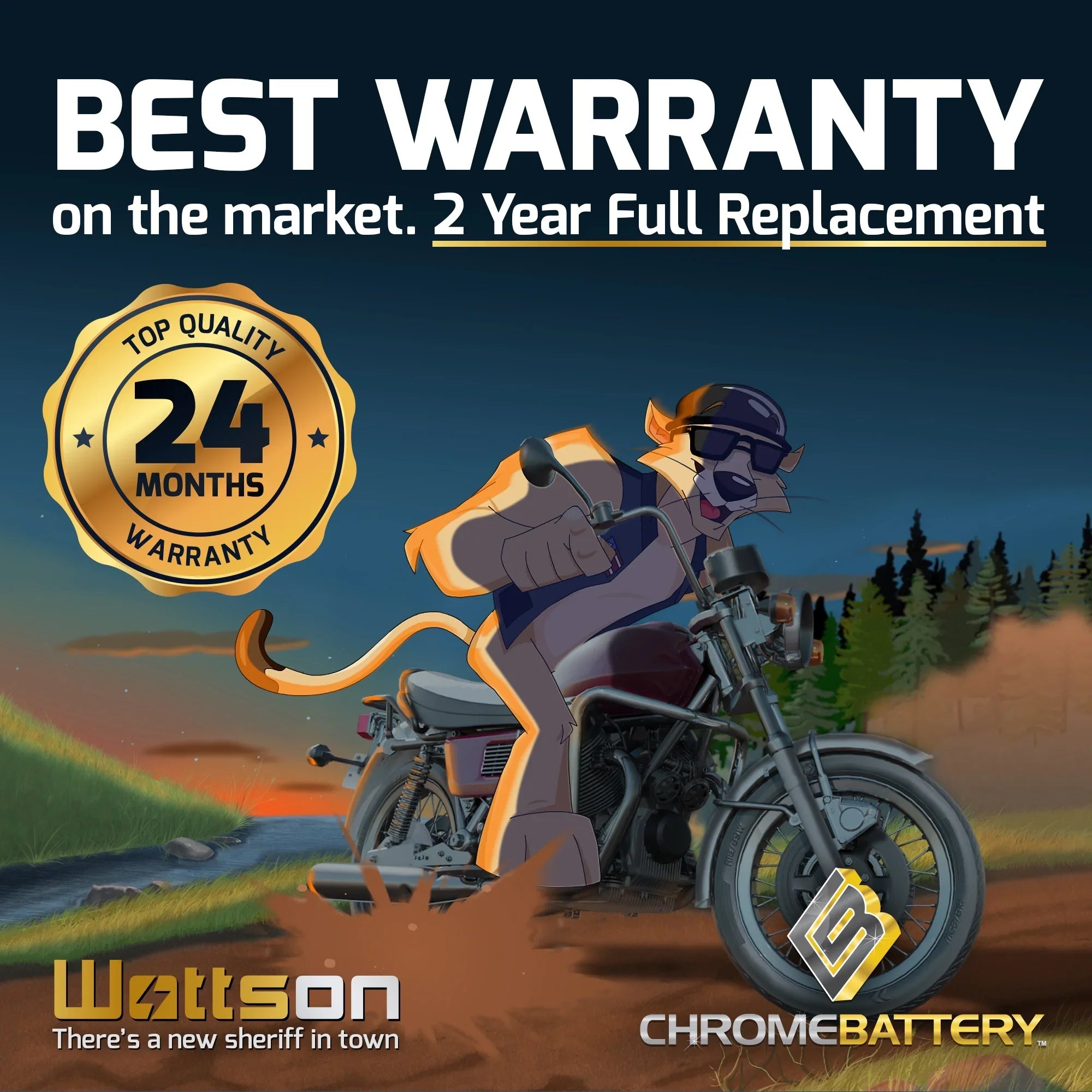 Chrome Battery Y50-n18l-a3 (50-n18l-a3 12 Volt,20 Ah, 260 Cca) Utv Battery for Arctic Cat 650cc Prowler 650 2008 - Exclusive Design