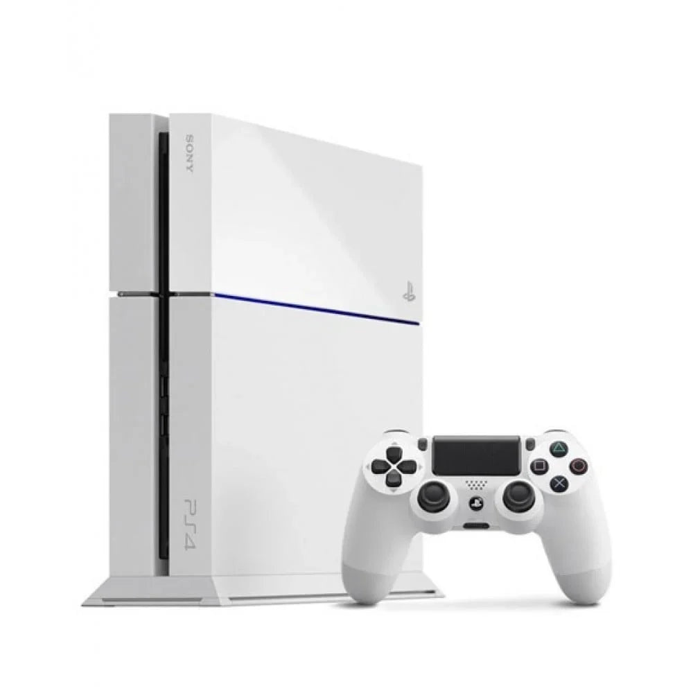 Sony PlayStation 4 500GB Gaming Console White with Gaming Mat BOLT AXTION Bundle Used - Exclusive Design