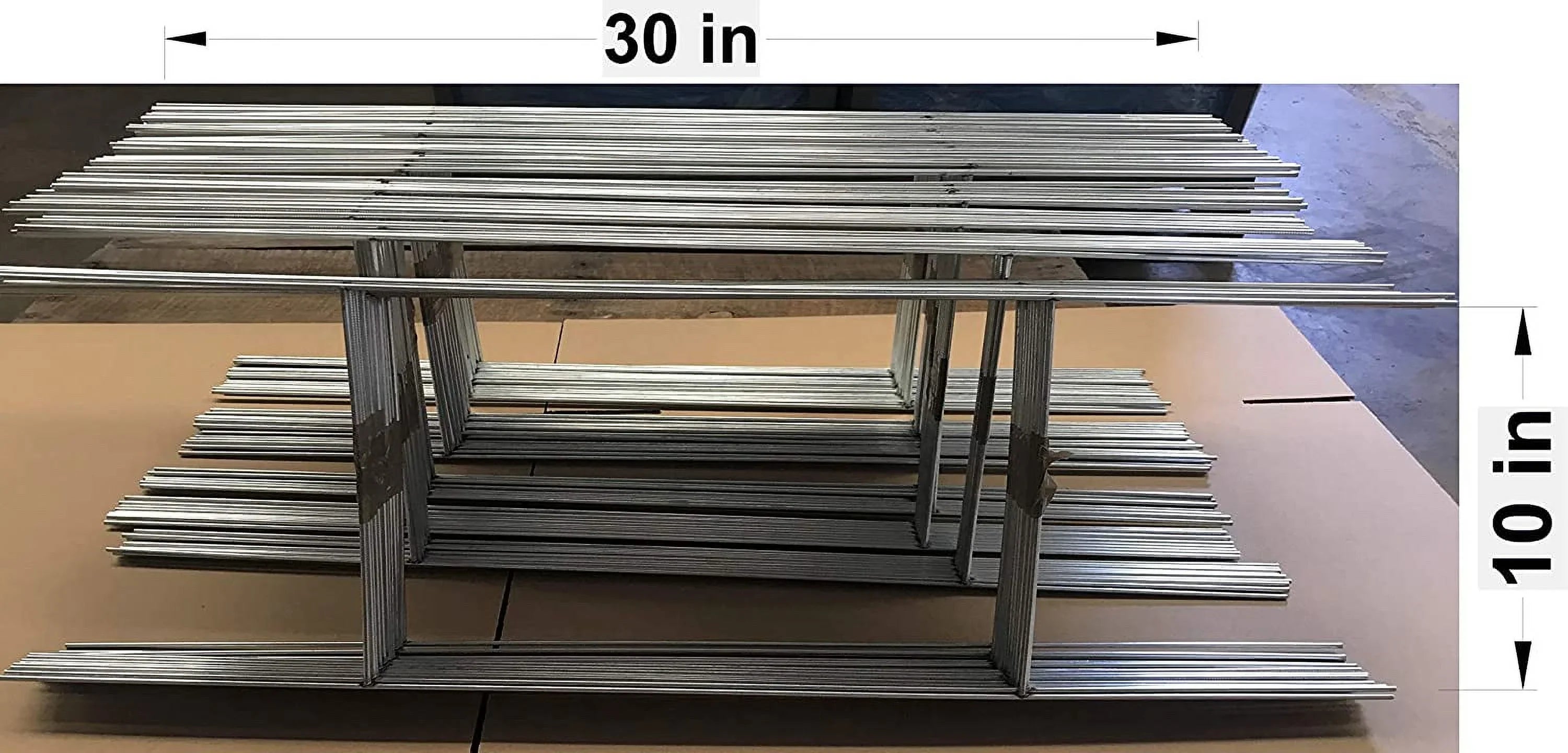 50 Metal Wire Stake 10 x 30 Inch x 9 Gauge Galvanized Wire Double H-Frame Sign Holder, Signs Stake 30'' Tall and 10'' Wide use with 4mm or 5mm Corrugated Signs, Ship Same Day (Pkg50Stake30)
