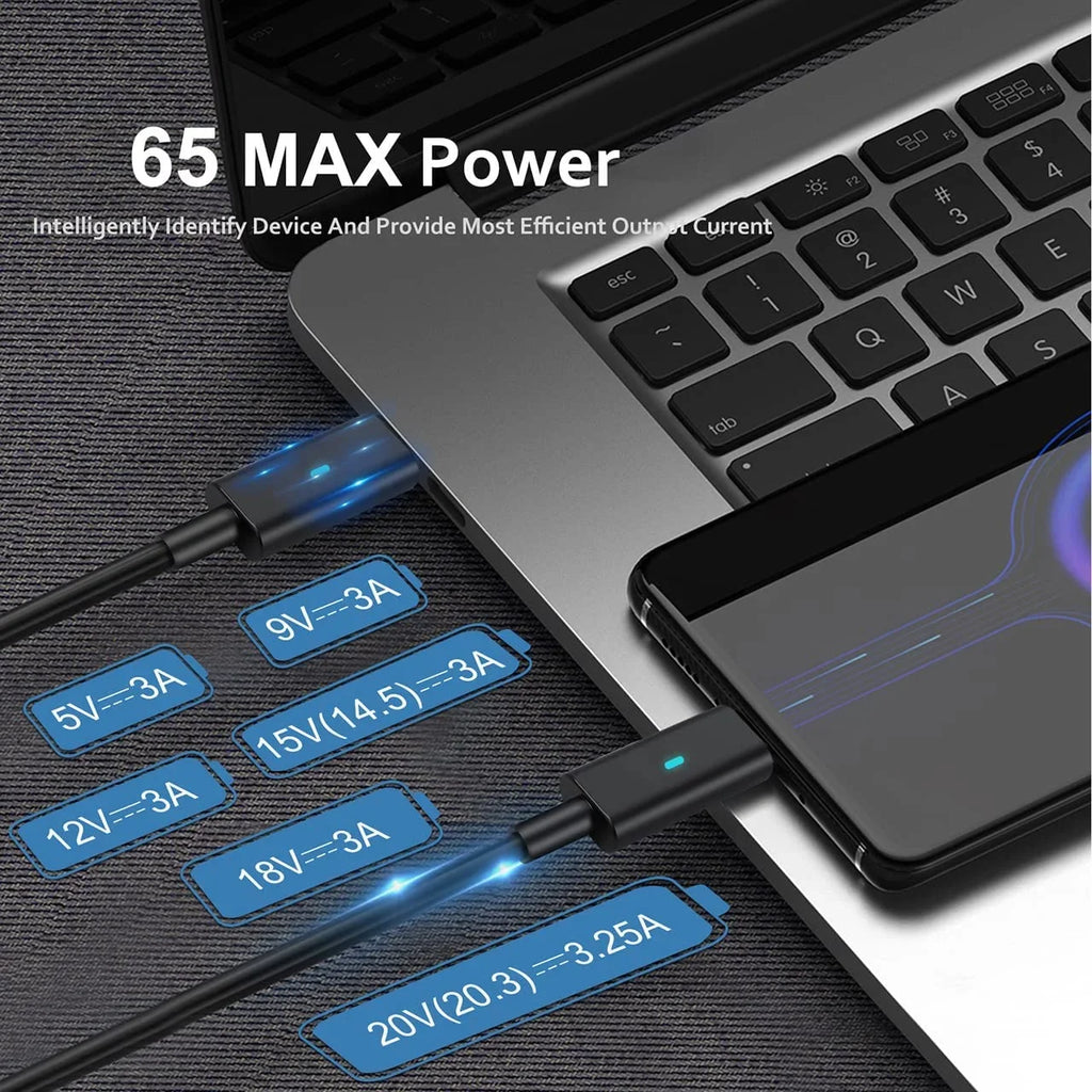 65W USB C Type C Adapter Laptop Charger for 5520 5420 5290 5285 5179 5480 5400 5310 5320 7420 7410 7370