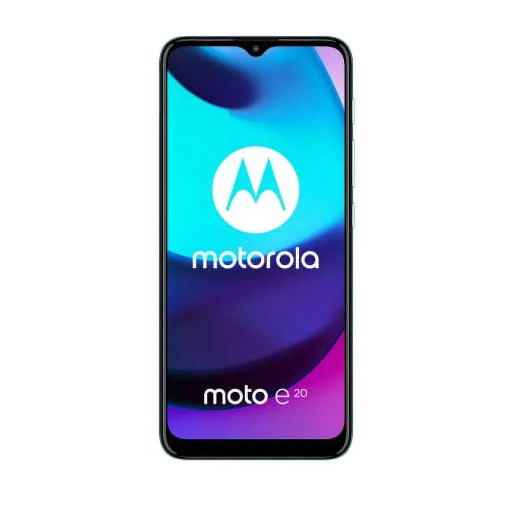 Moto E20 2021 (32GB+2GB) 4G LTE 6.5" Dual SIM GSM Unlocked International Model XT2155 Dual Camera (NOT Verizon Boost Sprint At&T Cricket) (Coastal Blue) - Exclusive Design