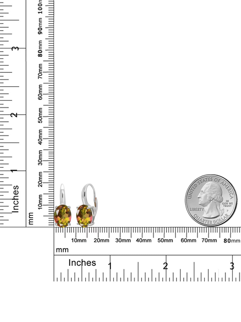 Gem Stone King 9.00 Ct Oval Mango Mystic Topaz 925 Sterling Silver Earrings - Exclusive Design
