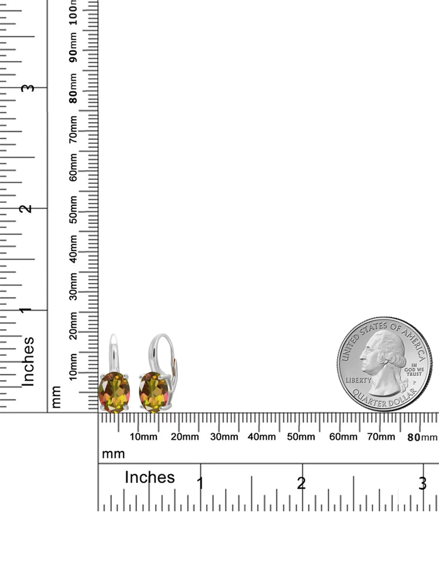 Gem Stone King 9.00 Ct Oval Mango Mystic Topaz 925 Sterling Silver Earrings - Exclusive Design
