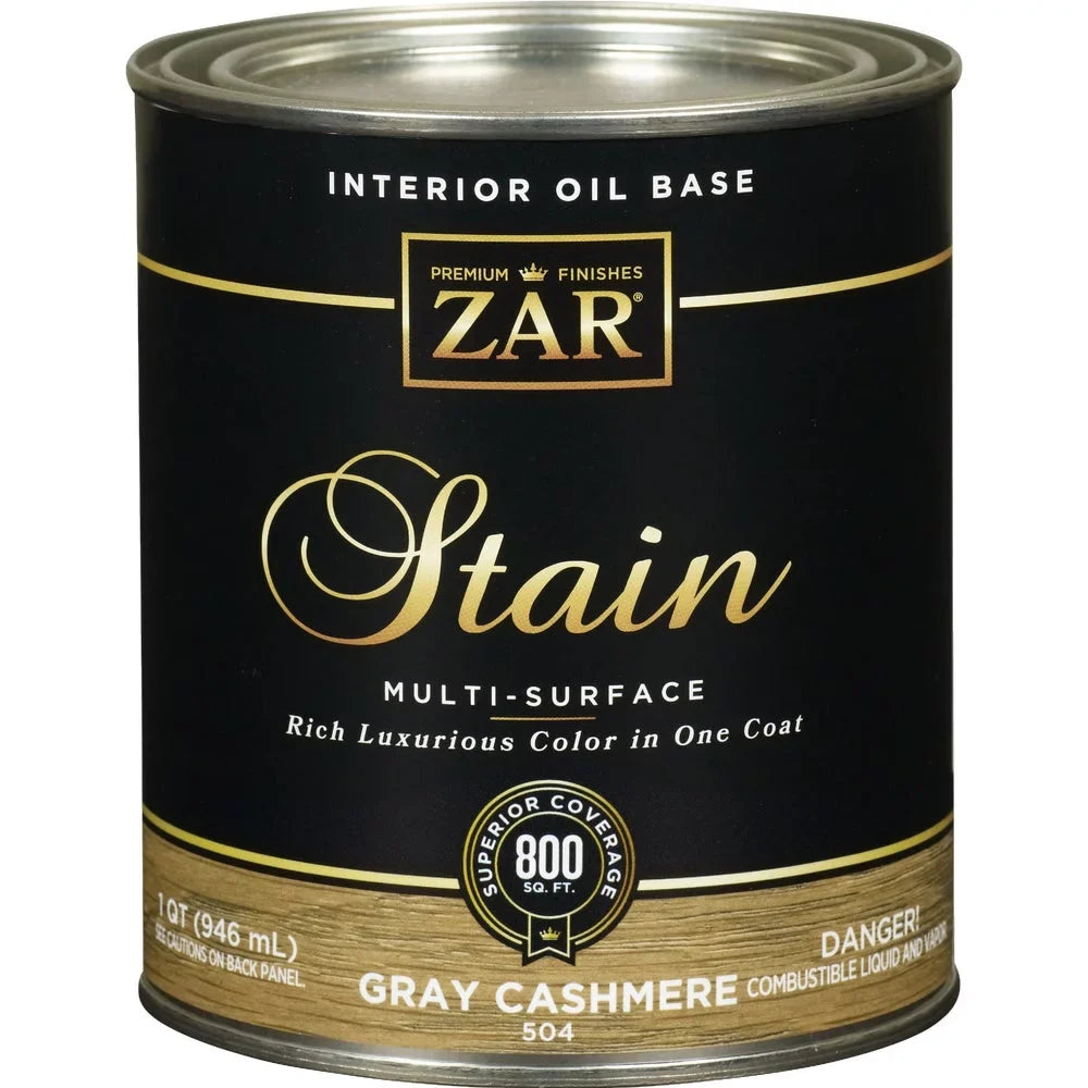 Stylish 1 PK, Zar 1 Qt. Cashmere Gray Oil-Based Multi-Surface Interior Stain
