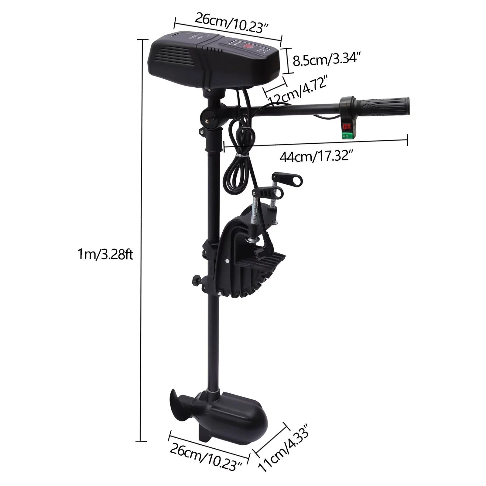 260lbs 48V Heavy Duty Electric Outboard Motor Fishing Boat Engine Trolling Motor - Exclusive Design