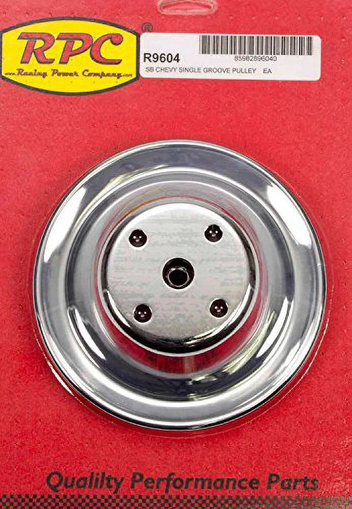 Stylish Racing Power Company R9604 Chrome Lwp Pulley For Small Block Chevy