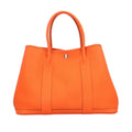Pre-Owned Hermes Garden PM Tote Bag Leather Orange Ladies HERMES (Good)