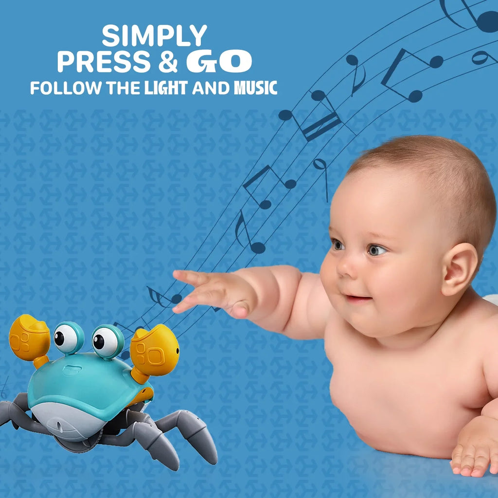 Malai Vivid And Cool Baby Toys Infant Crawling Crab: Tummy Time Toy Gifts For Kids And 36 Months Toddlers For Learning Crawl, Walking & Music Development Interactive Birthday Gift