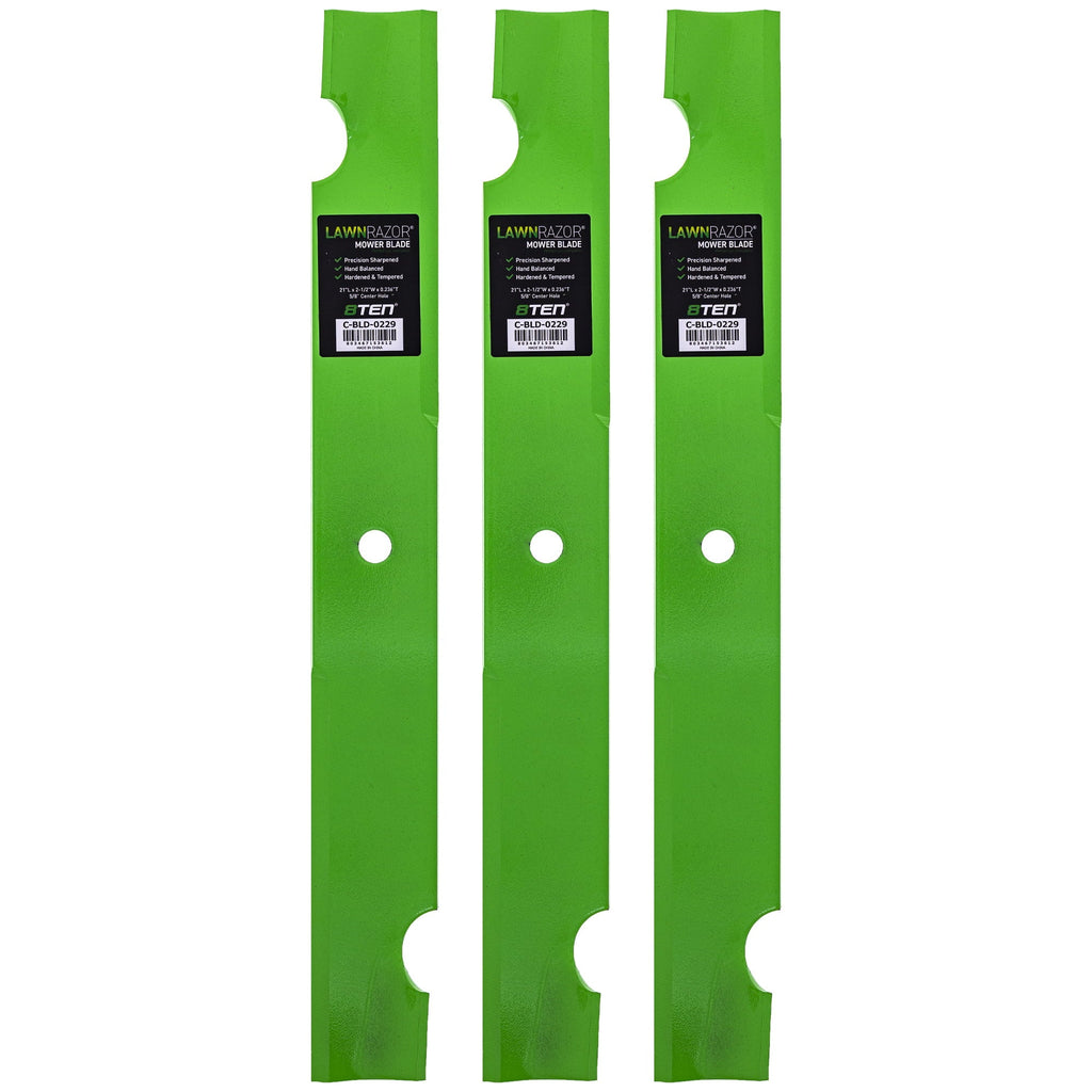 LawnRAZOR Blade for Scag Turf Tiger Bad Boy 038-6080-00 482879 High Lift 3 Pack 810-CBL2441D - Exclusive Design