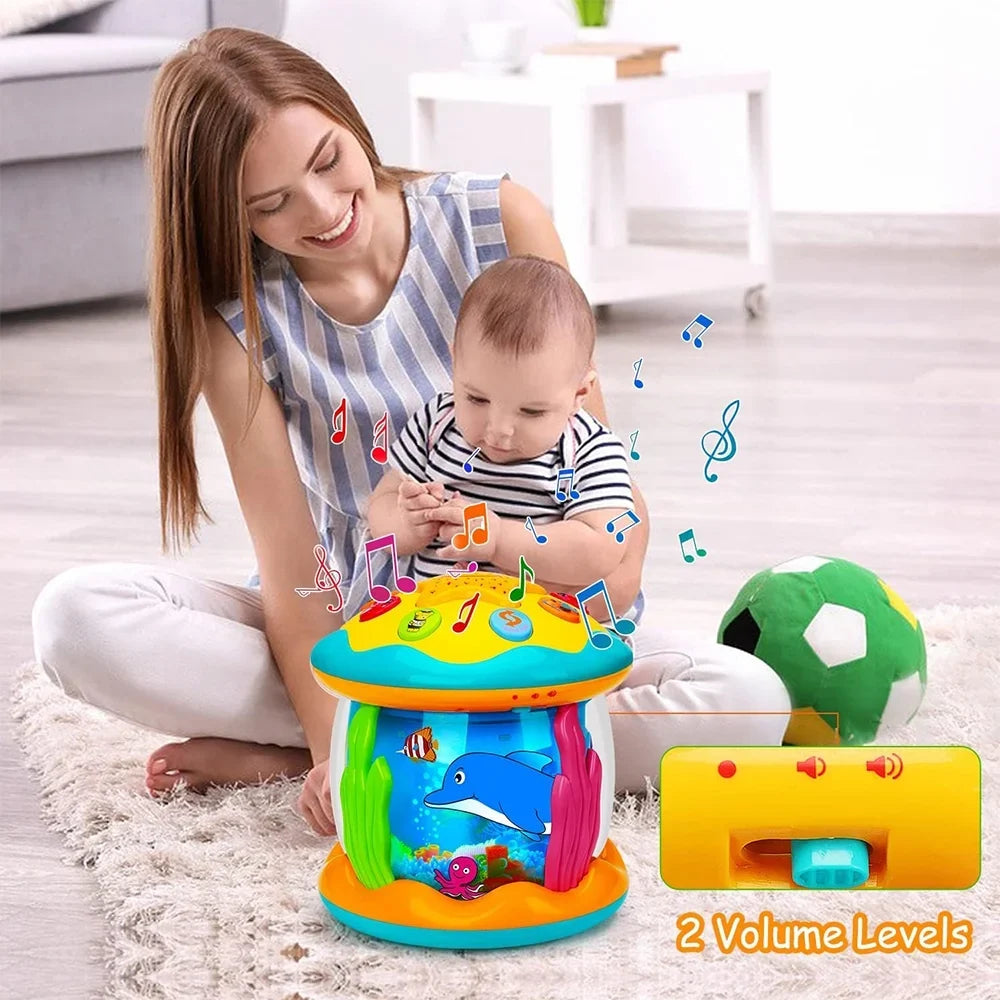 Baby Toys 6 to 12 Months - Musical Learning Infant Toys Ocean Rotating Star Light Projector - Crawling Toys for Baby 6+ Month Years Old Gift - Exclusive Design