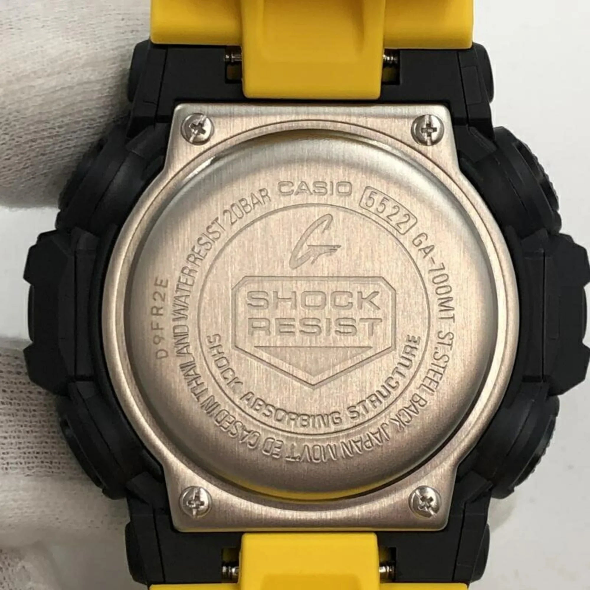 Stylish Pre-Owned CASIO G-SHOCK Watch GA-700MT-1A9JF Yellow Quartz G-Shock (Like New)