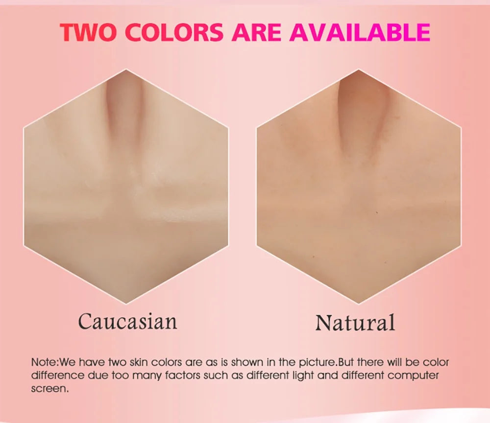 ROANYER Realistic Human Skin Silicone Female Face Mask Crossdresser Cosplay