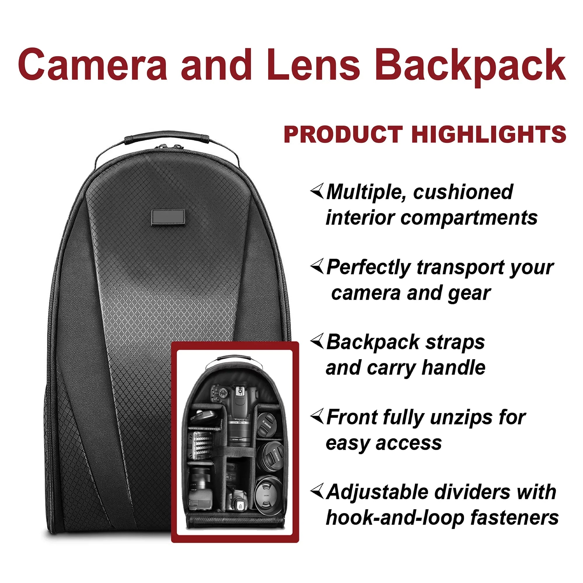 Canon EOS Rebel T100 / 4000D DSLR Camera with 18-55mm Lens, SanDisk 128GB Memory, Tripod, Backpack and ZeeTech Bundle