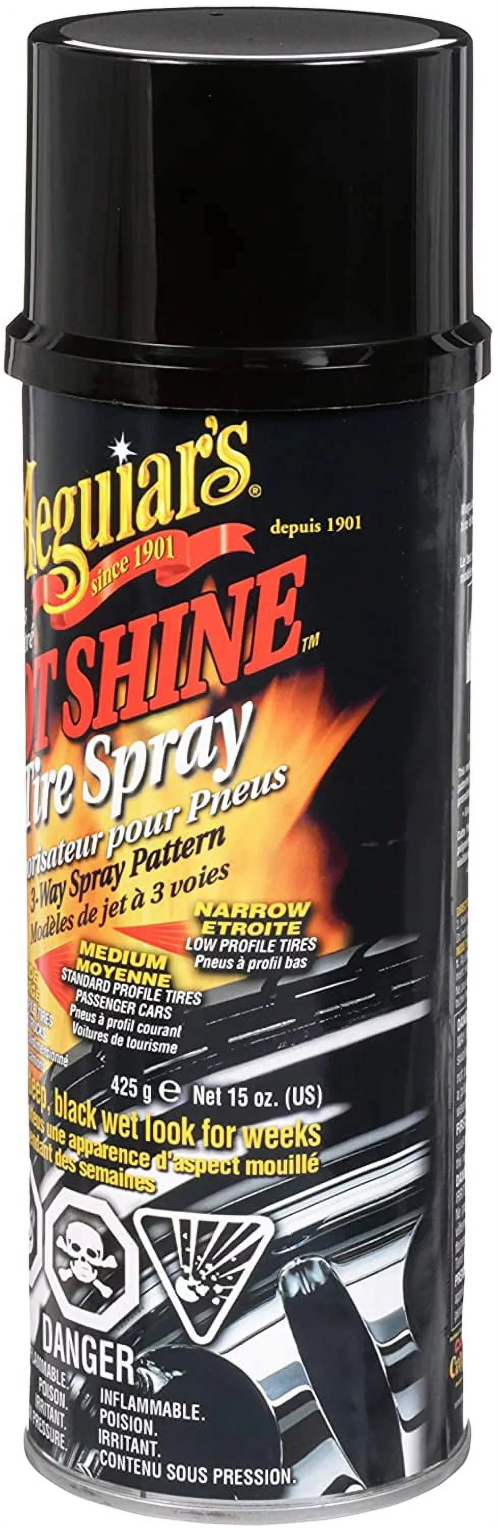 Stylish Meguiar's G13815 Hot Shine High Gloss Tire Coating - 15 Oz Spray Can 3