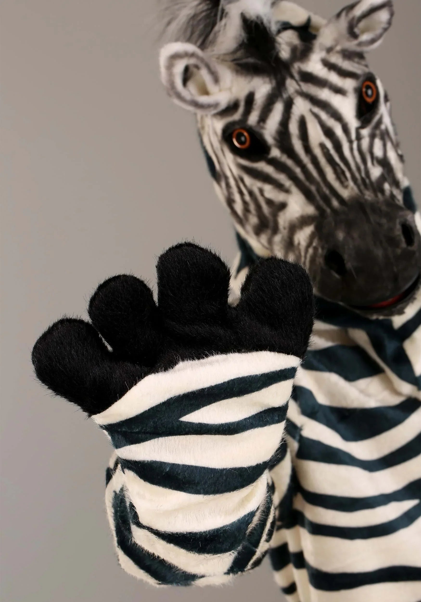Adult Zebra Suit with Mouth Mover Mask - Exclusive Design