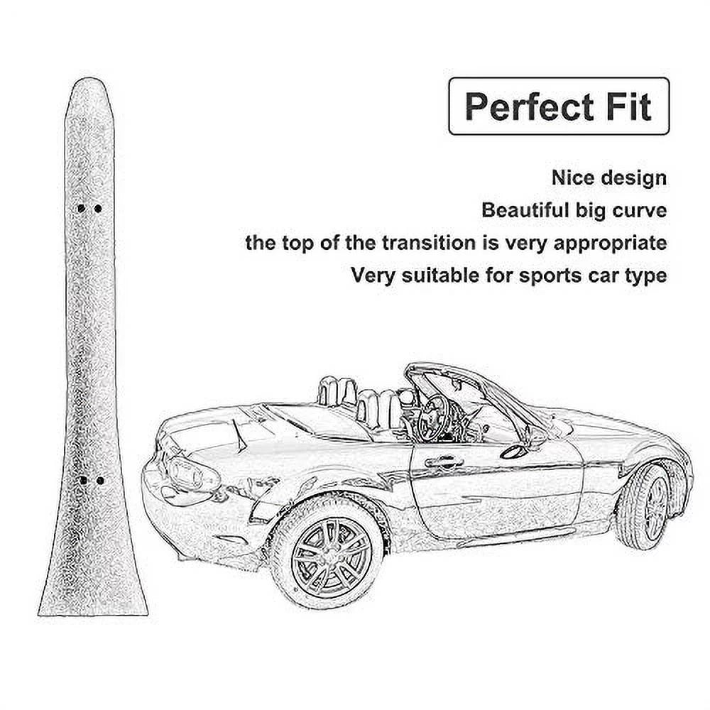 Stylish BASIKER 5 Inch Antenna - Stubby Radio Mast Antenna for 2006-2022 Mazda Miata MX-5 - Support for Car Wash