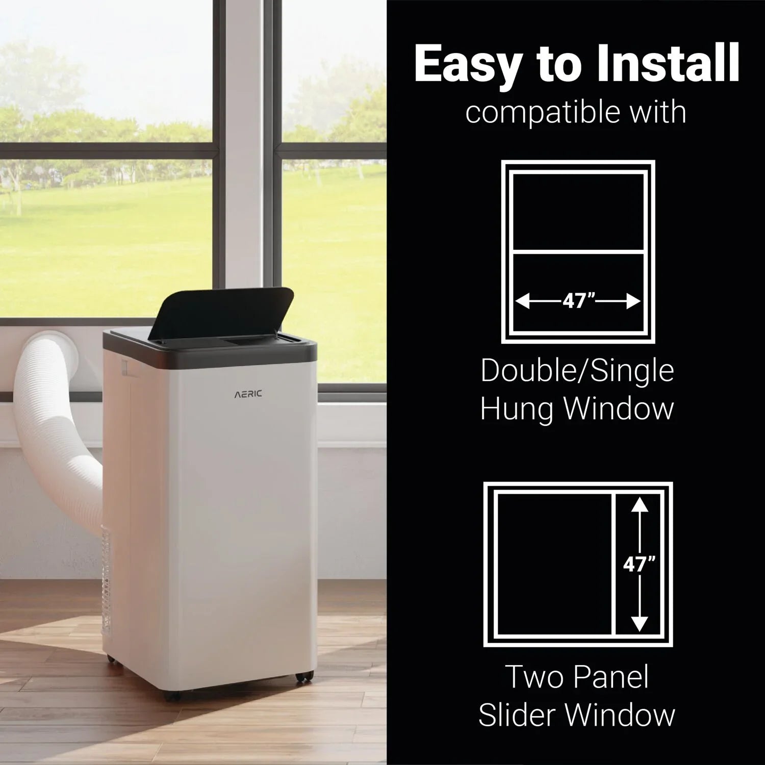 Aeric 10,000 BTU SACC (14,000 BTU ASHRAE) Portable Air Conditioner - Exclusive Design