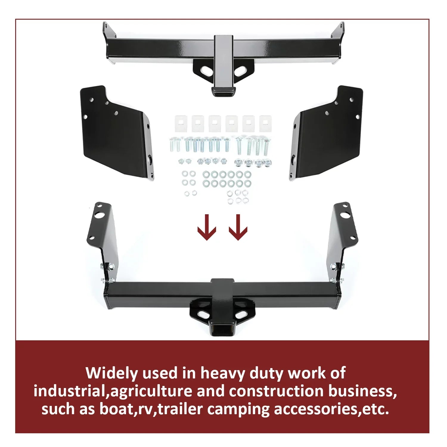 Kojem Tow Trailer Hitch Receiver 2" Class 3 for 1983 - 2012 Ford Ranger 1994-2010 Mazda B2300 B3000 B4000 Pickup - Exclusive Design