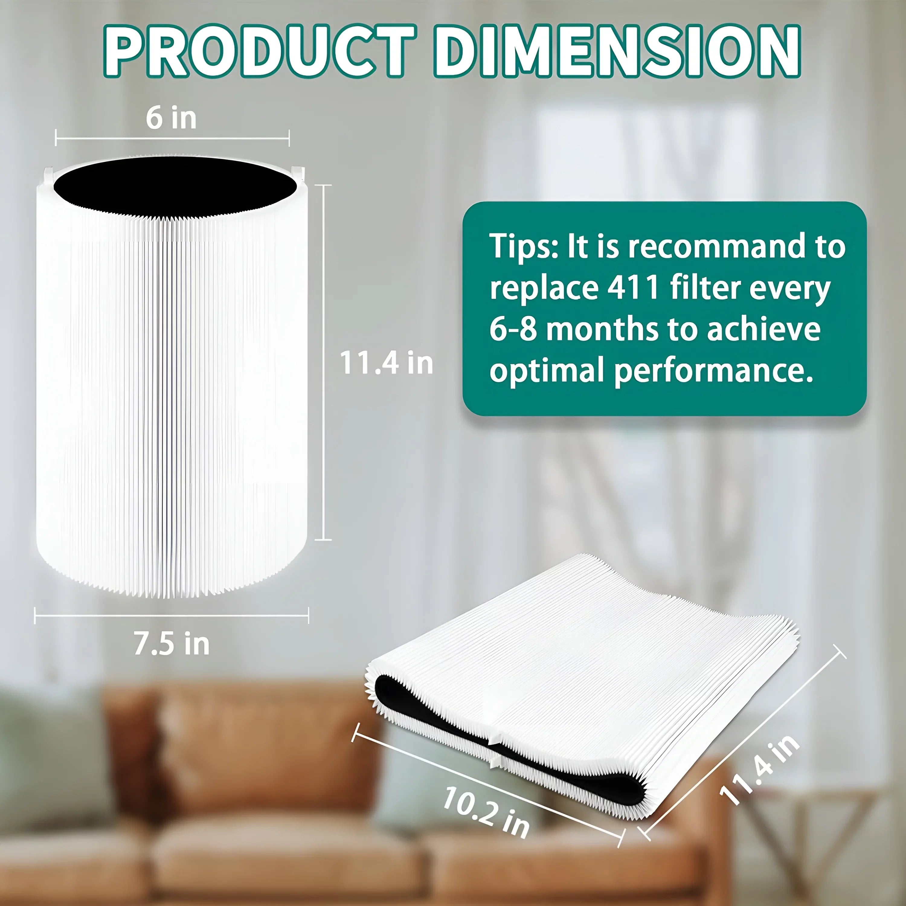 Stylish AMI PARTS Blue Pure 411 Replacement Filter for Blue Pure 411, 411+ & Mini Air Purifier