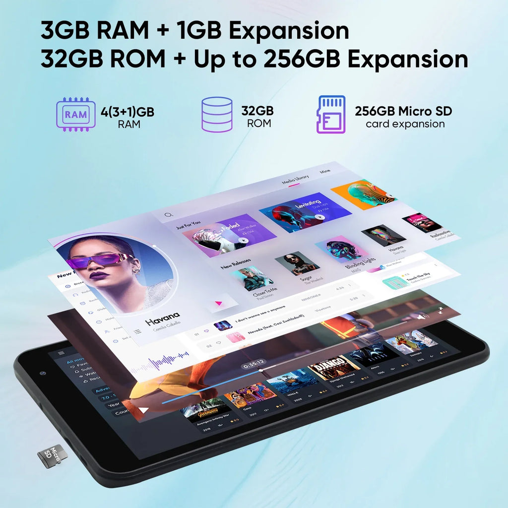 weelikeit Tablet 8 inch Android 13 Tablets with WiFi, Quad- Processor Tablet PC with 4(3+1)GB RAM 32GB ROM, 1280x800 IPS Display, Dual Camera, Bluetooth5.0(Black) - Exclusive Design