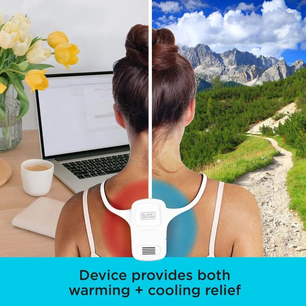 Stylish BLACK+DECKER Comfortpak, Wearable Cooling and Heating Device, Cloud White (BCWCC101-10)