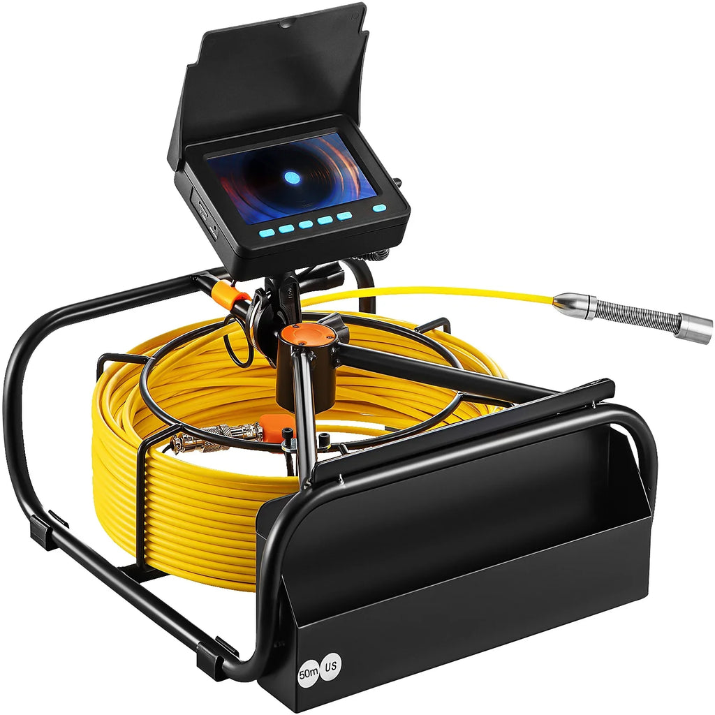 SKYSHALO Sewer Camera 164FT Cable Pipeline Inspection Camera 4.3 Inch TFT LCD Monitor Pipe Camera Screen Waterproof IP68 Duct Inspection Camera with 6PCS LEDs 8500MAH Lithium Battery, DVR Function - Exclusive Design