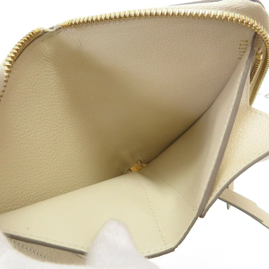 Pre-Owned Louis Vuitton Monogram Implant Portefeuille Secret M93432 Neige Bifold Wallet Round (Good) - Exclusive Design