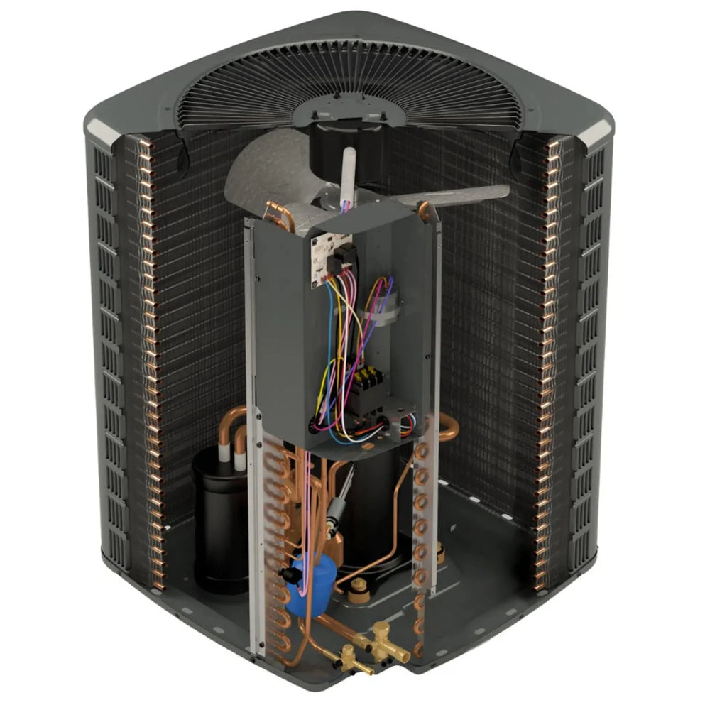 2 Ton 14.5 SEER2 Goodman Heat Pump GSZH502410 and 96% AFUE 60,000 BTU Gas Furnace GM9C960603BN Upflow System with Coil CAPTA3026B4 - Exclusive Design