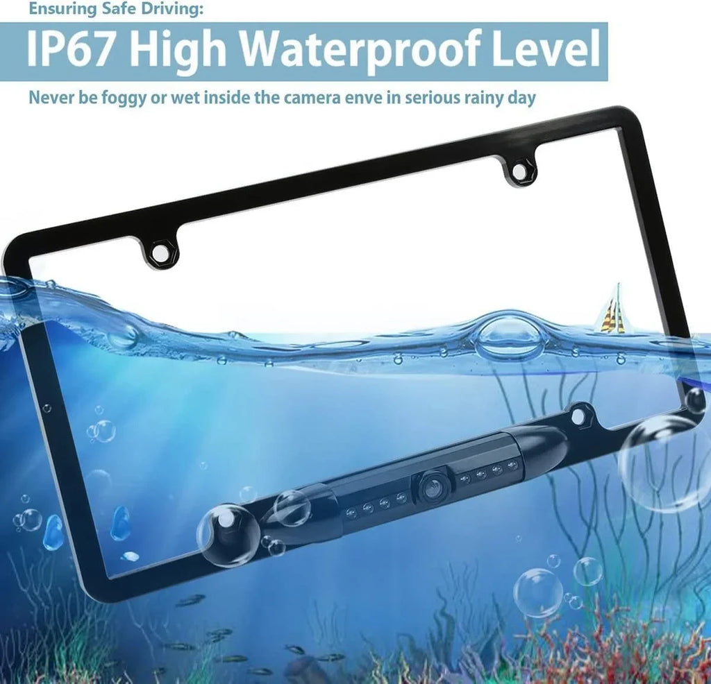 CAM108 Backup Camera License Plate HD Night Vision Rear View 170Â° Angle Waterproof Compatible with Pioneer Car Radio DMH-100BT DMH-WT8600NEX DMH-160BT DMH1770NEX AVH-120BT AVH-210EX AVH-2550NEX - Exclusive Design