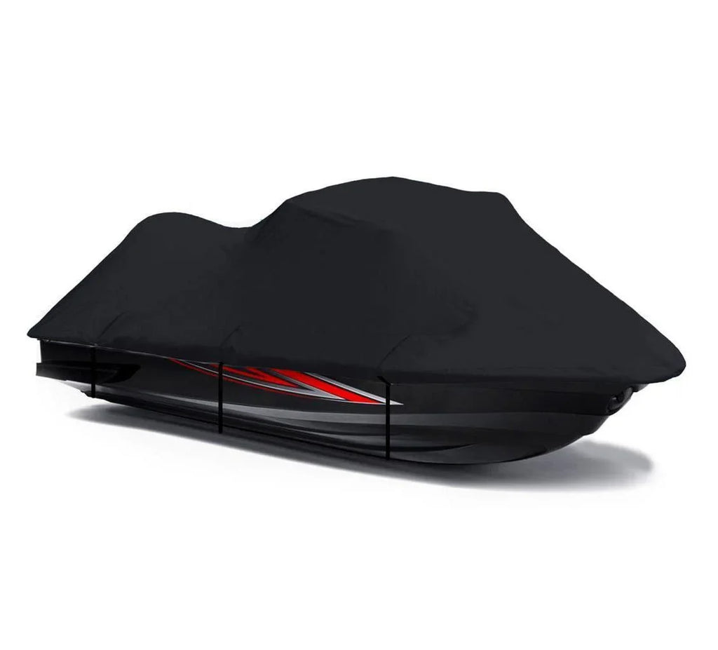 BLACK TOP OF THE LINE JET SKI Cover Compatible for Yamaha GP 1300R Jet Ski PWC Cover 2003 2004 2005 2006 2007 2008 2 Seater