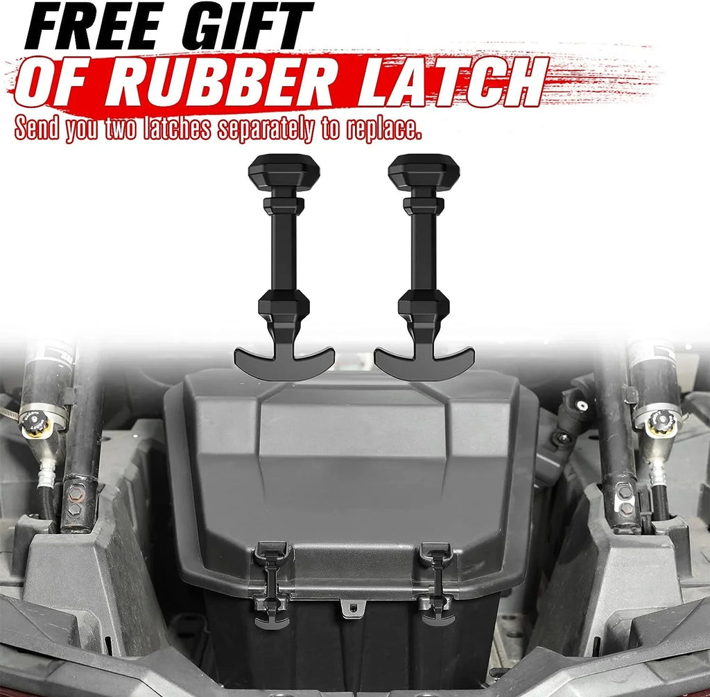 A & UTV PRO Rear Storage Cargo Box with Rubber Latch for Polaris RZR - Exclusive Design