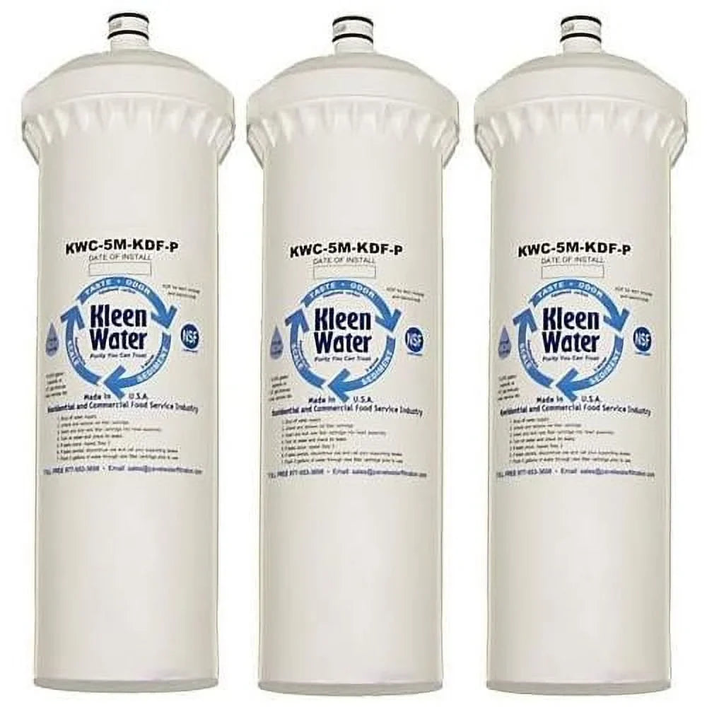 replacement carbon water filter cartridge, compatible with cuno aqua-pure cfs8112-s, polyphosphate scale inhibitor, made in usa, set of 3