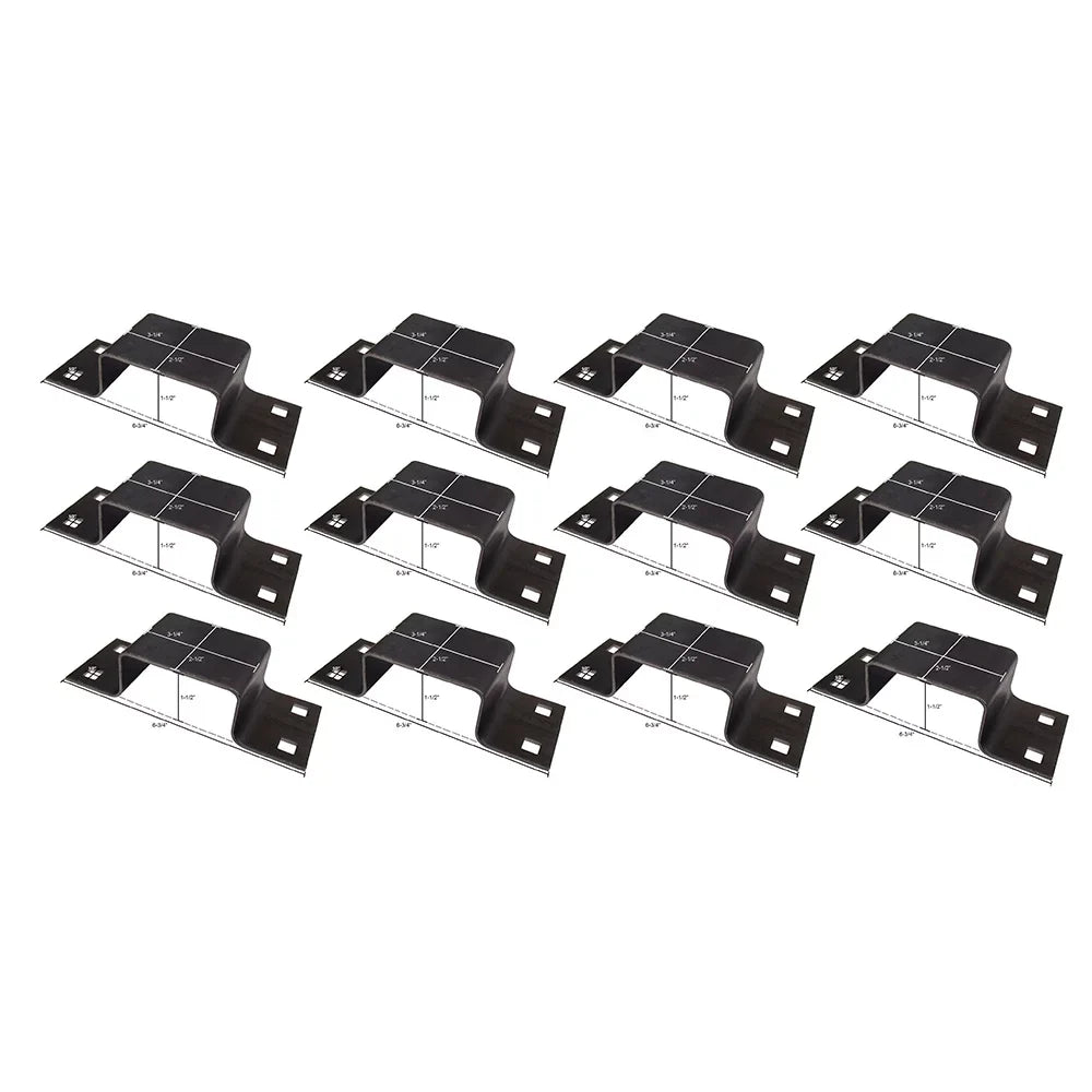 Stylish (12) Bolt-On Pocket Brackets for Utility Trailer Stake Body 12 Gauge Steel