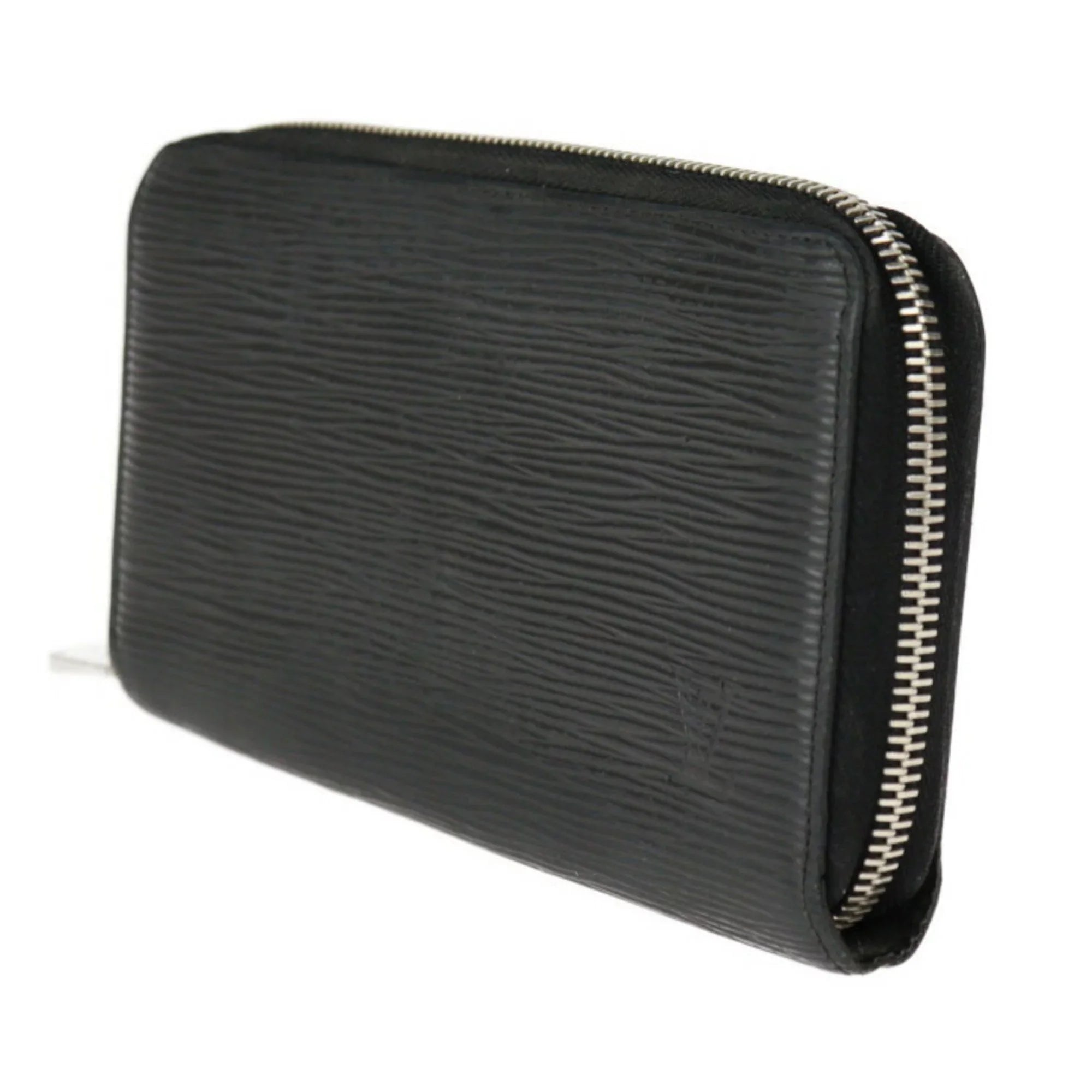 Pre-Owned LOUIS VUITTON Louis Vuitton Zippy Wallet Long M61857 Epi Leather Black Silver Hardware Round Zipper (Good)