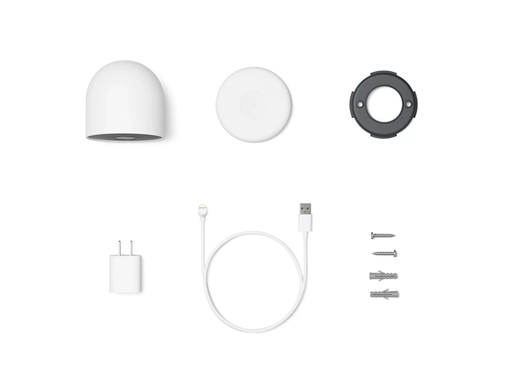 Stylish Nest Camera (outdoor or indoor, battery) 1pk White